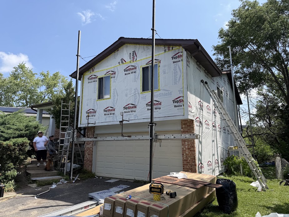 JLF siding restoration project in progress